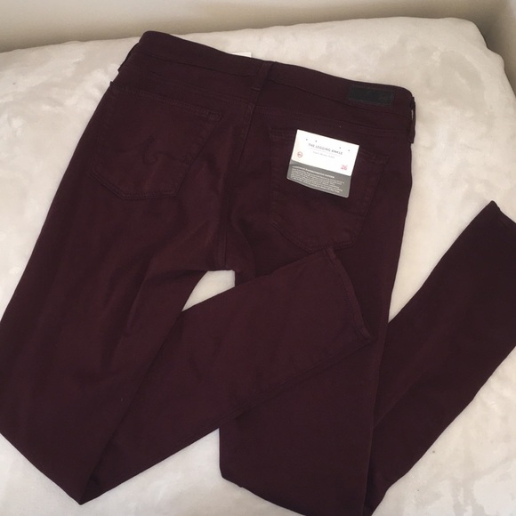 adriano goldschmied burgundy supper skinny ankle - Picture 2 of 4